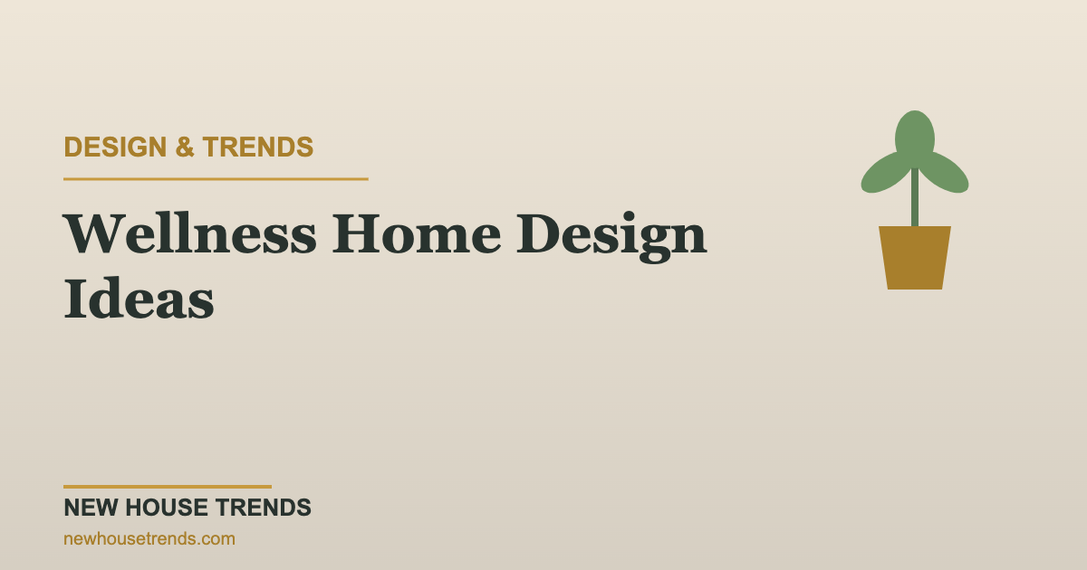 Wellness home design ideas — New House Trends